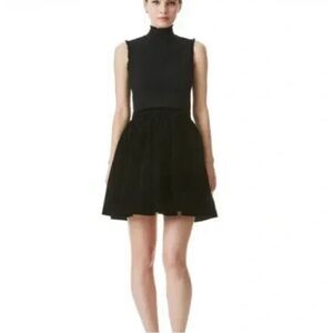 Ivanka Trump Combo Style Fit Flare Sweater Knit Dress Large NEW